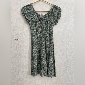 Colorful Planet girls extra large 14-16 green floral dress